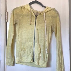 Yellow zip up hoodie